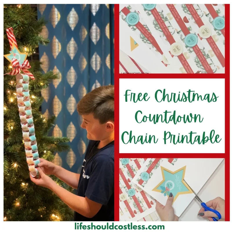 Free Christmas Advent Countdown Paper Chain Printable (With Video