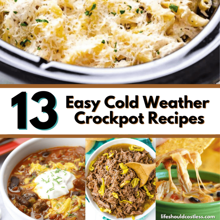 13 Easy Cold Weather Crock Pot Recipes - Life Should Cost Less