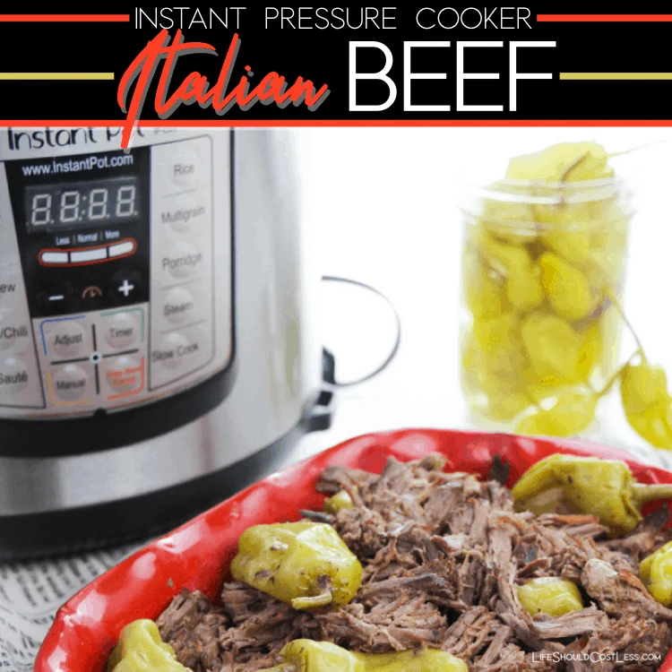 Instant Pressure Cooker Italian Roast Beef Recipe. lifeshouldcostless.com