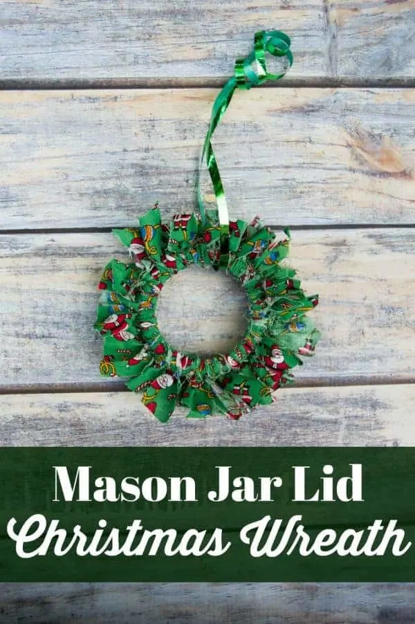 Mason Jar Canning Lid Rustic Christmas Wreath Craft