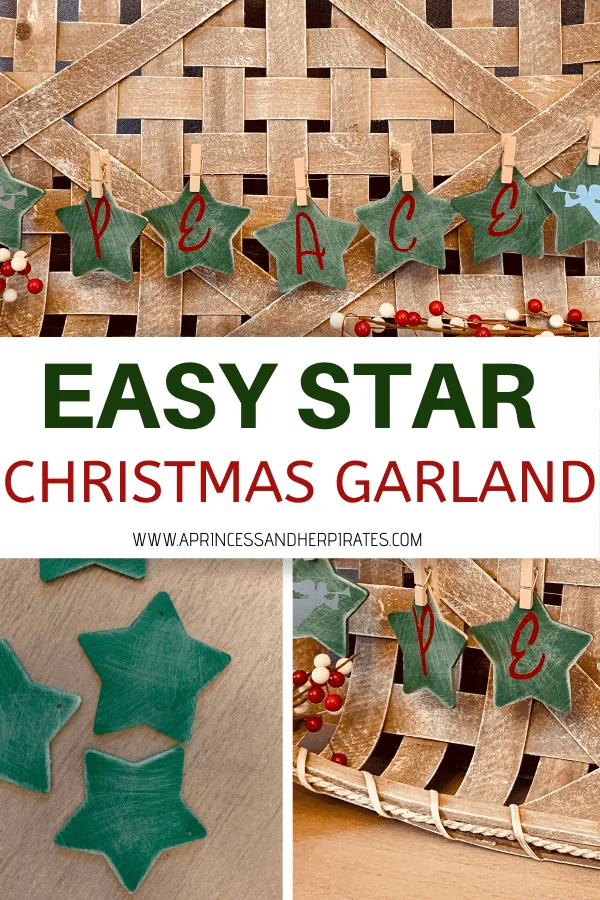 Star Christmas Craft Garland, Rustic