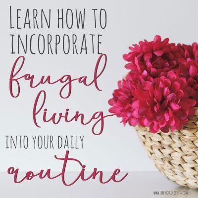 How to incorporate frugal living into your daily routine. lifeshouldcostless.com