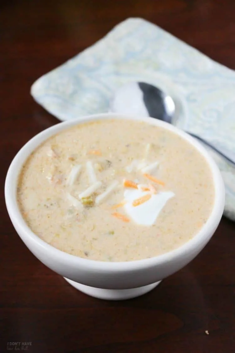 Instant Pot Pressure Cooker Chicken Cheddar Broccoli Soup Recipe