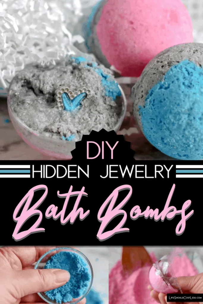 DIY: How To Make Bath Bombs WIth Hidden Jewelry/Gems Inside lifeshouldcostless.com