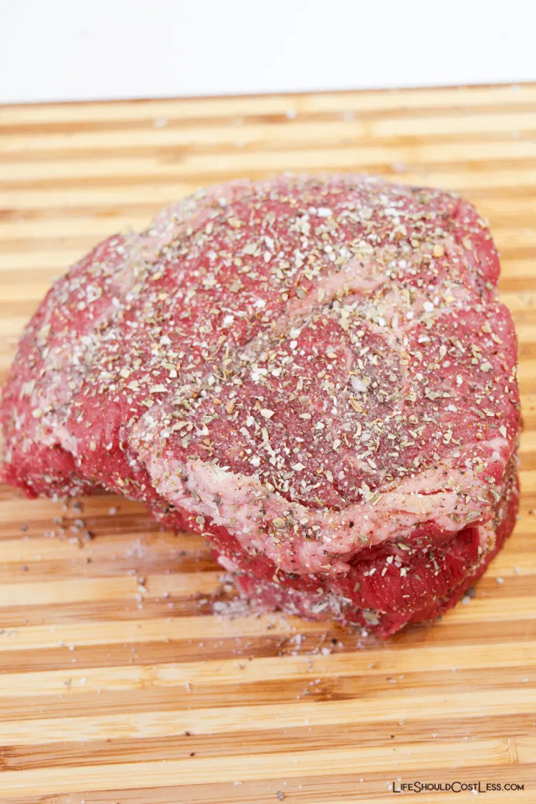 Preparing Meat For An Italian Beef Instant Pressure Cooker Recipe lifeshouldcostless.com