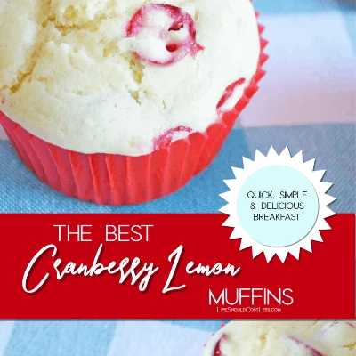 The Best Cranberry Lemon Muffins Breakfast Muffins lifeshouldcostless.com 400