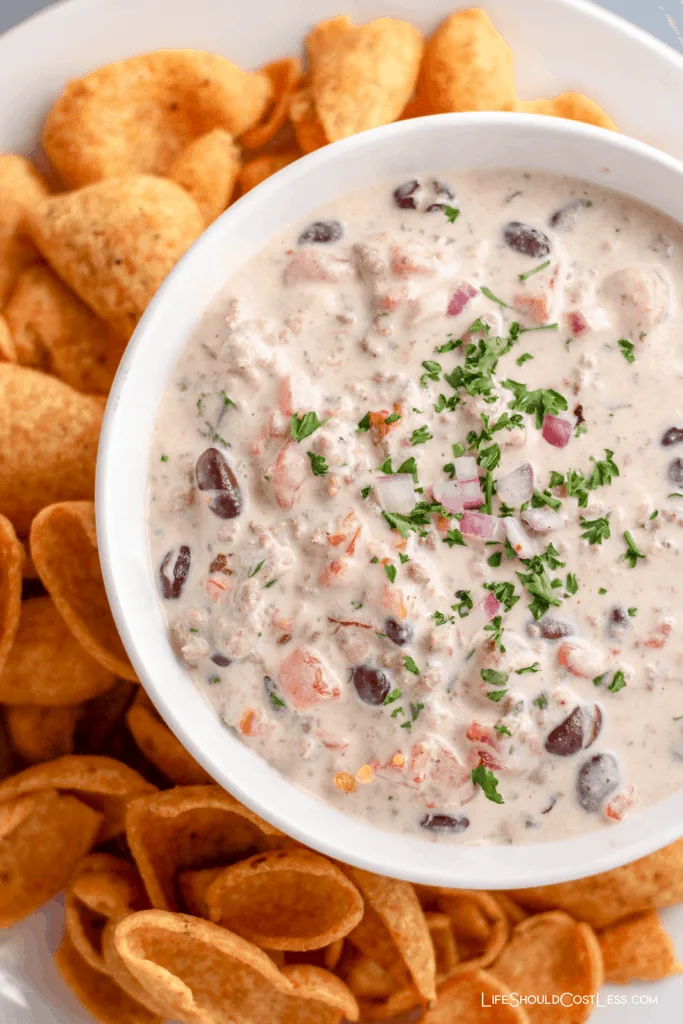 High Protein Queso Dip Cheese Appetizer Recipe. lifeshouldcostless.com