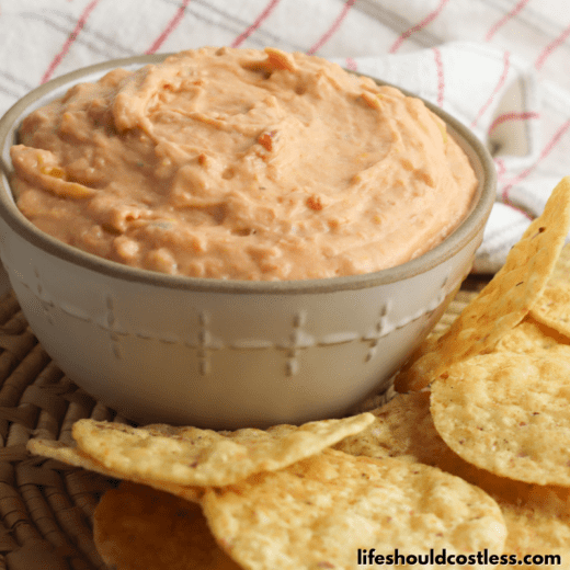 Easy Cream Cheese Bean Dip (Video) - Life Should Cost Less