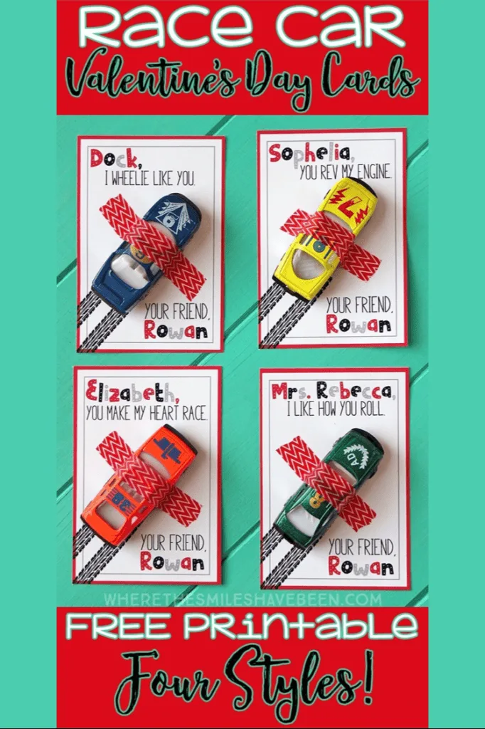 Valentines Race Car Card For Kids Free Printable Valentine For Boys lifeshouldcostless.com
