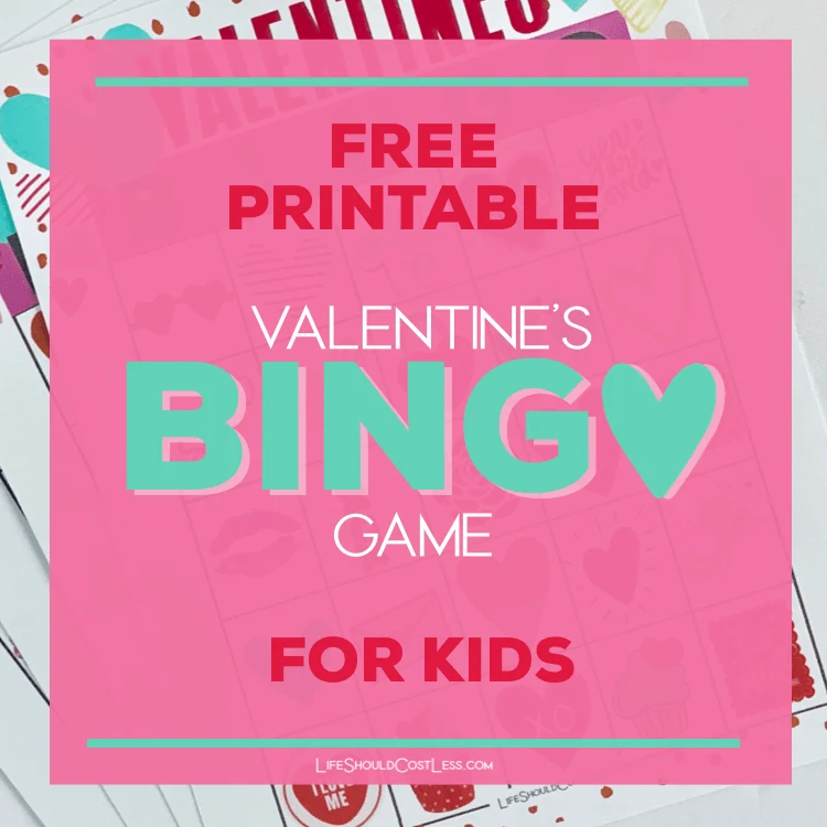 free valentine bingo game cards. lifeshouldcostless.com