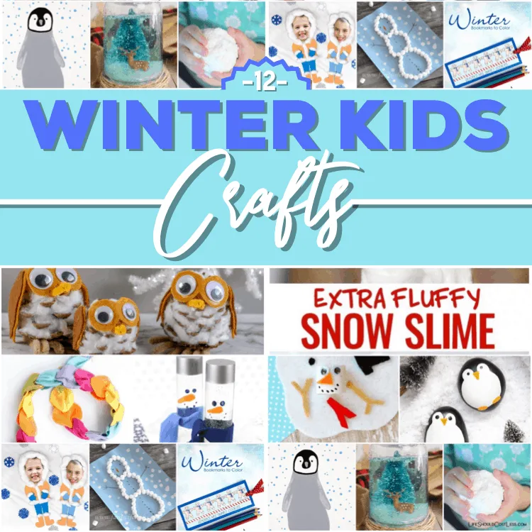 Winter art projects and crafts for kids. lifeshouldcostless.com