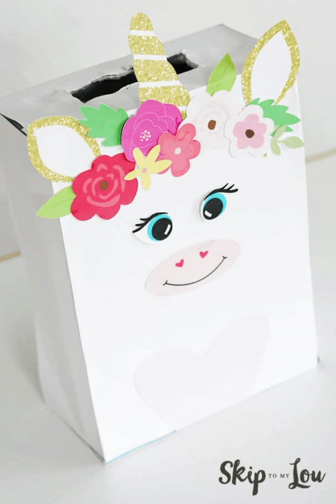 Kids Unicorn Valentines Box Free Printable Classroom Activity lifeshouldcostless.com