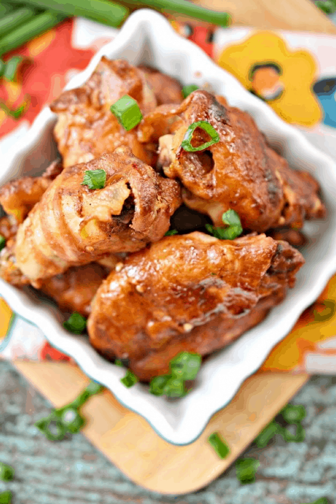 Savory Bacon Wrapped Chicken WIngs Hors D’ooeuvres Roundup lifeshouldcostless.com