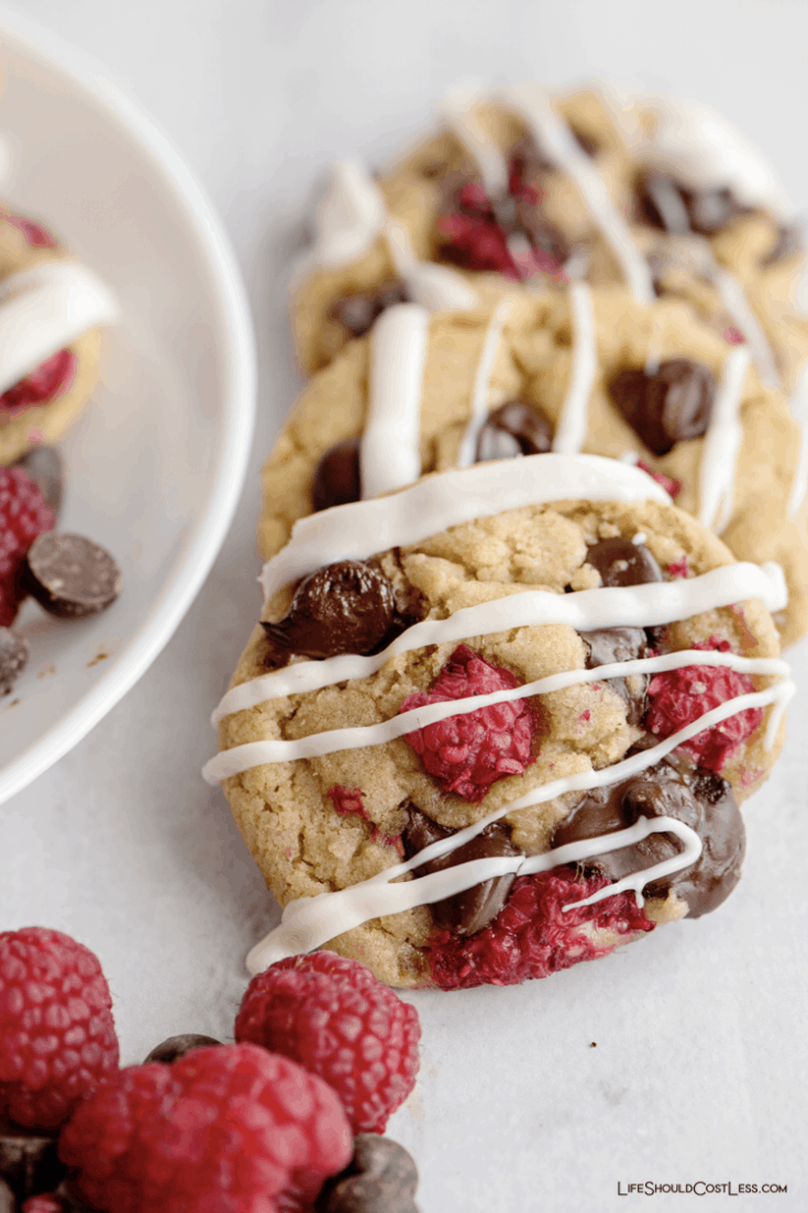 The Best White Chocolate Raspberry Cookies - Life Should Cost Less