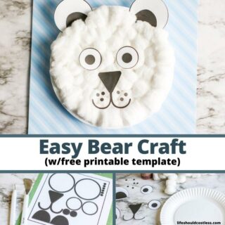 Easy Polar Bear Paper Plate Craft - Life Should Cost Less