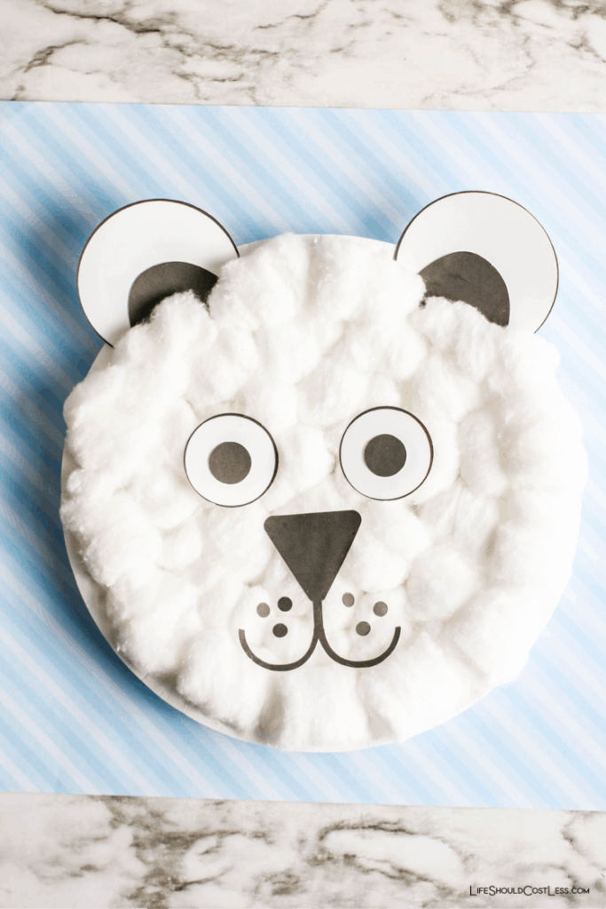 Easy Polar Bear Paper Plate Craft - Life Should Cost Less