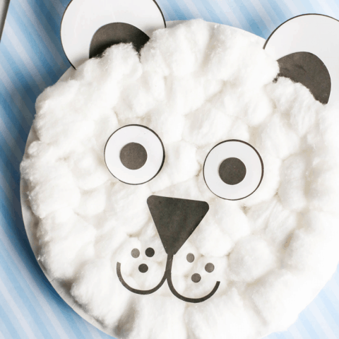 Easy Polar Bear Paper Plate Craft - Life Should Cost Less