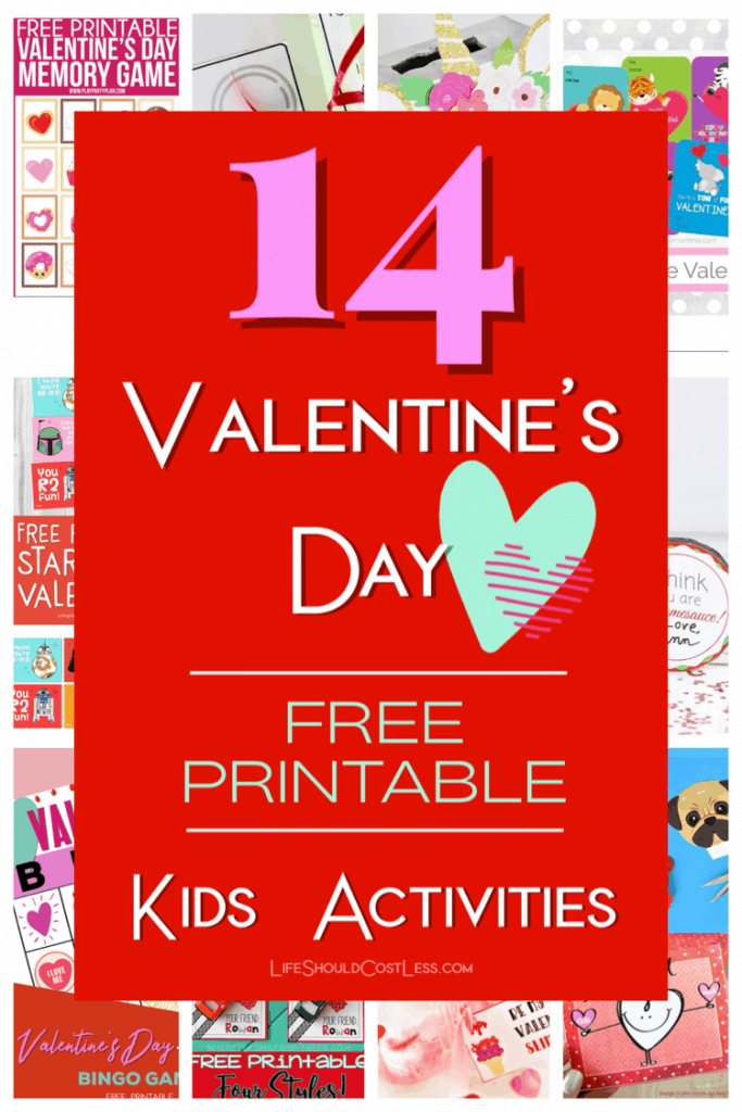 14 Valentine’s Day Free Printable Kids Activities lifeshouldcostless.com