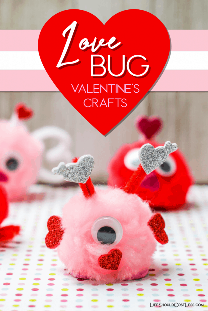 Love bug valentine’s craft for preschoolers and elementary kids. lifeshouldcostless.com