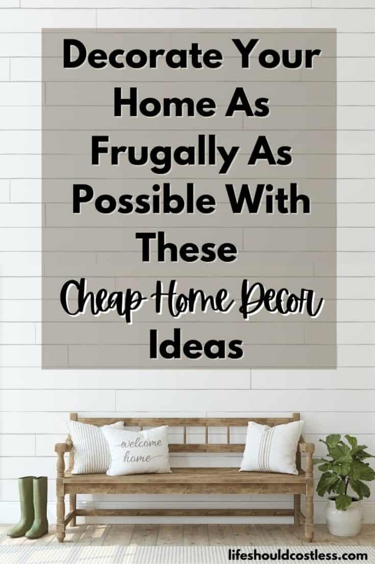cheap home decor ideas for decorating a home