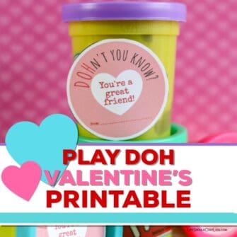 Play Doh Valentines (free printable PDF template) - Life Should Cost Less