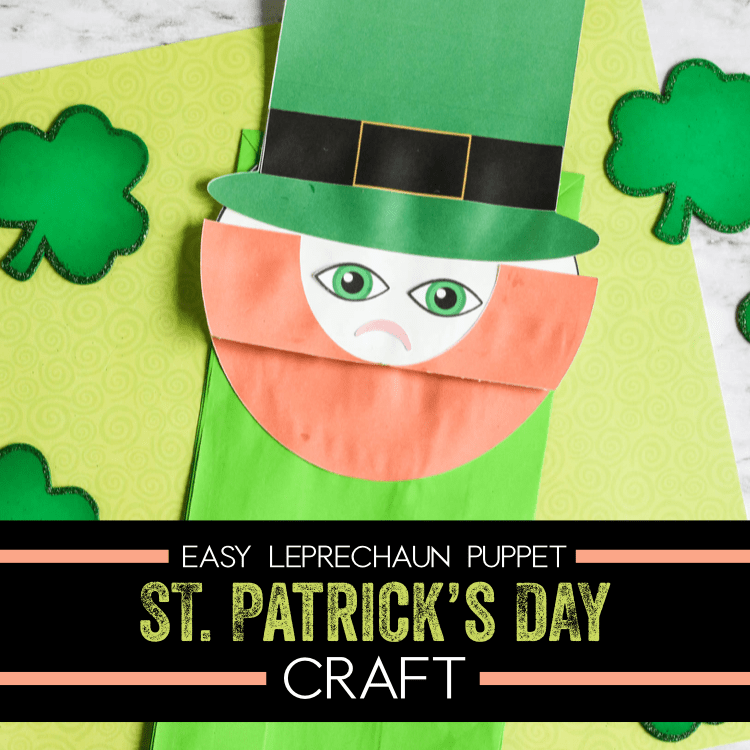 Leprechaun made with paper bag. St Patrick’s day crafts lifeshouldcostless.com