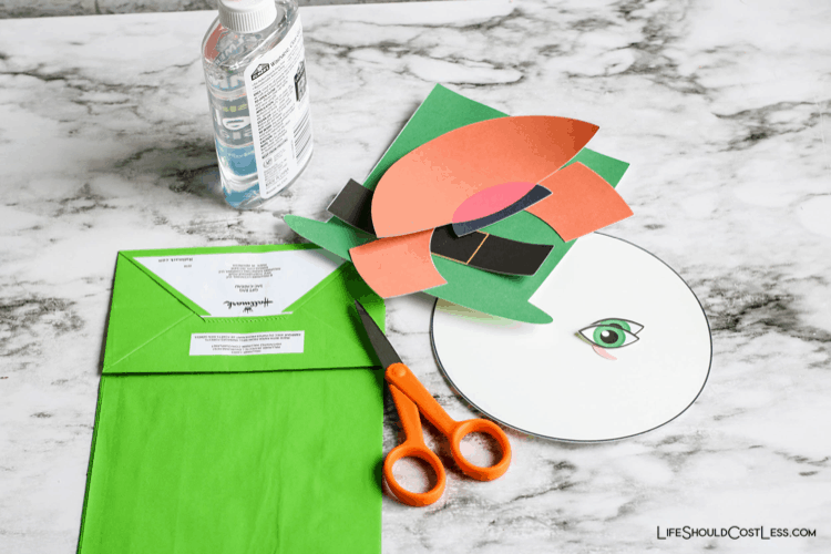 Supplies used to make Easy st Patrick’s day crafts lifeshouldcostless.com