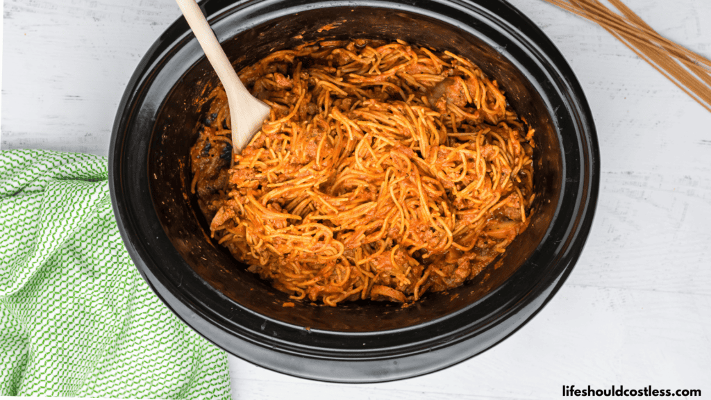 crockpot spaghetti