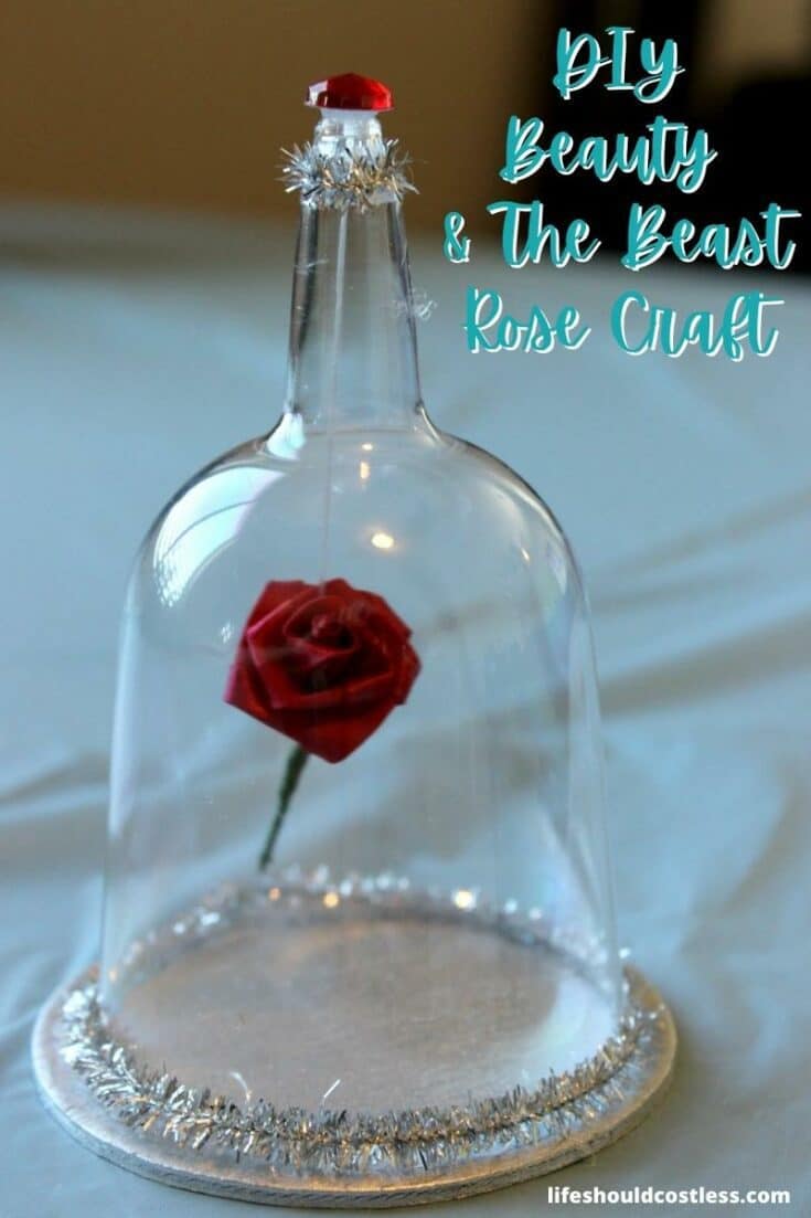 Enchanted rose from beauty and the beast, how to make diy craft.