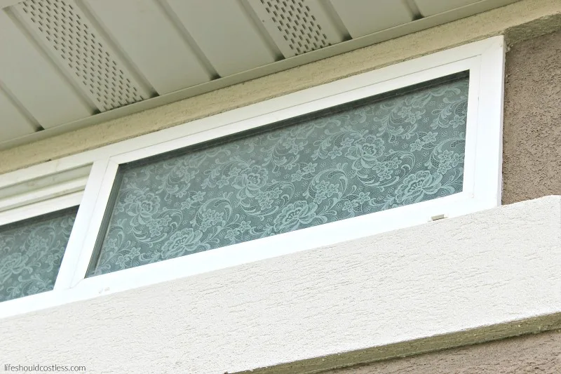 mod podge lace on windows