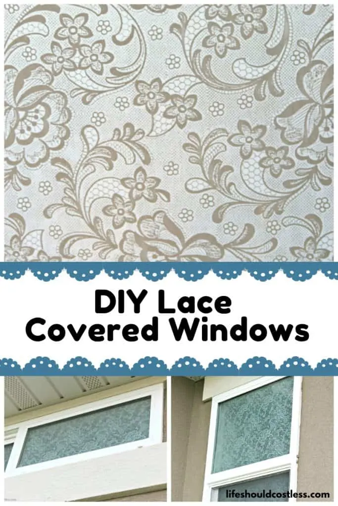 DIY Lace Covered Windows - Life Should Cost Less