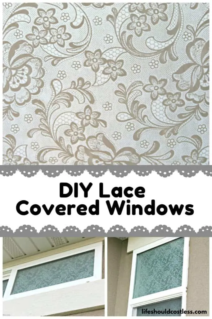 DIY Lace Covered Windows - Life Should Cost Less