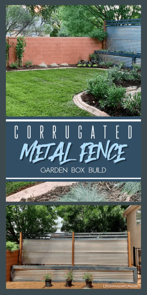 How to install a metal fence with raised planter boxes built in. lifeshouldcostless.com