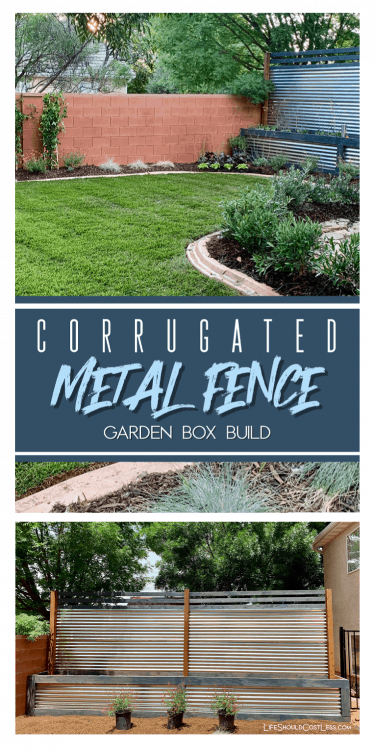 DIY Farmhouse Corrugated Metal Fence And Planter Box Build - Life ...