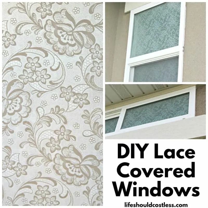 DIY Lace Covered Windows - Life Should Cost Less