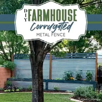 Diy Farmhouse Corrugated Metal Fence, How To Build A Corrugated Tin Fence