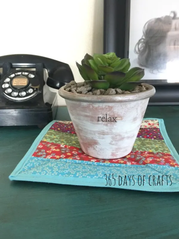 How to age and stamp a terra cotta planter pot
