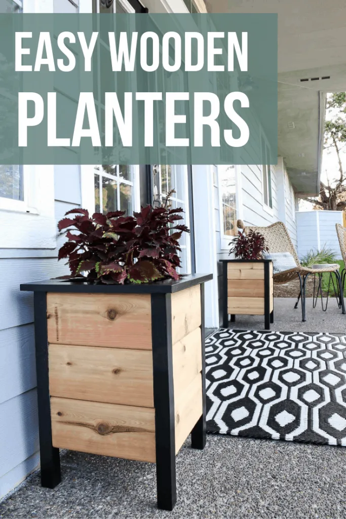 how to make easy wooden porch planters.
