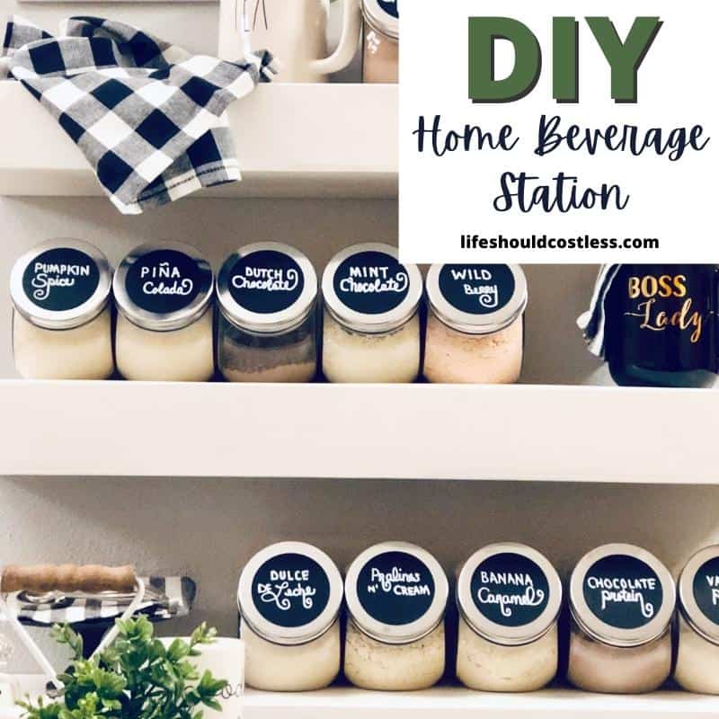 How We Created a Beverage Station In Our Kitchen - Yellow Brick Home