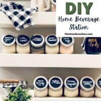 Diy beverage station for kitchen or home.