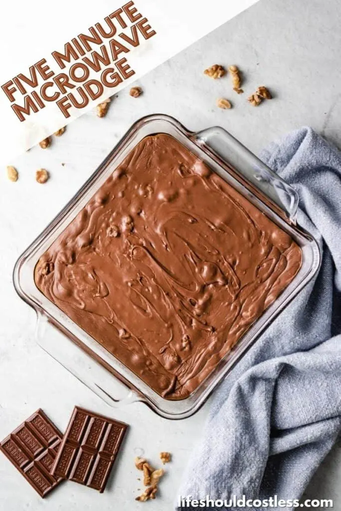 five minute microwave fudge