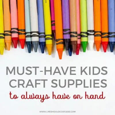 Traditional craft supplies kids can use. lifeshouldcostless.com