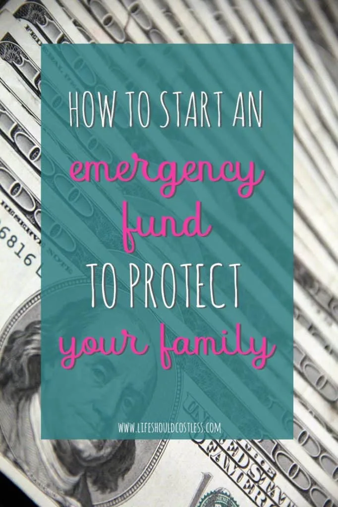 Emergency fund saving tips found on lifeshouldcostless.com