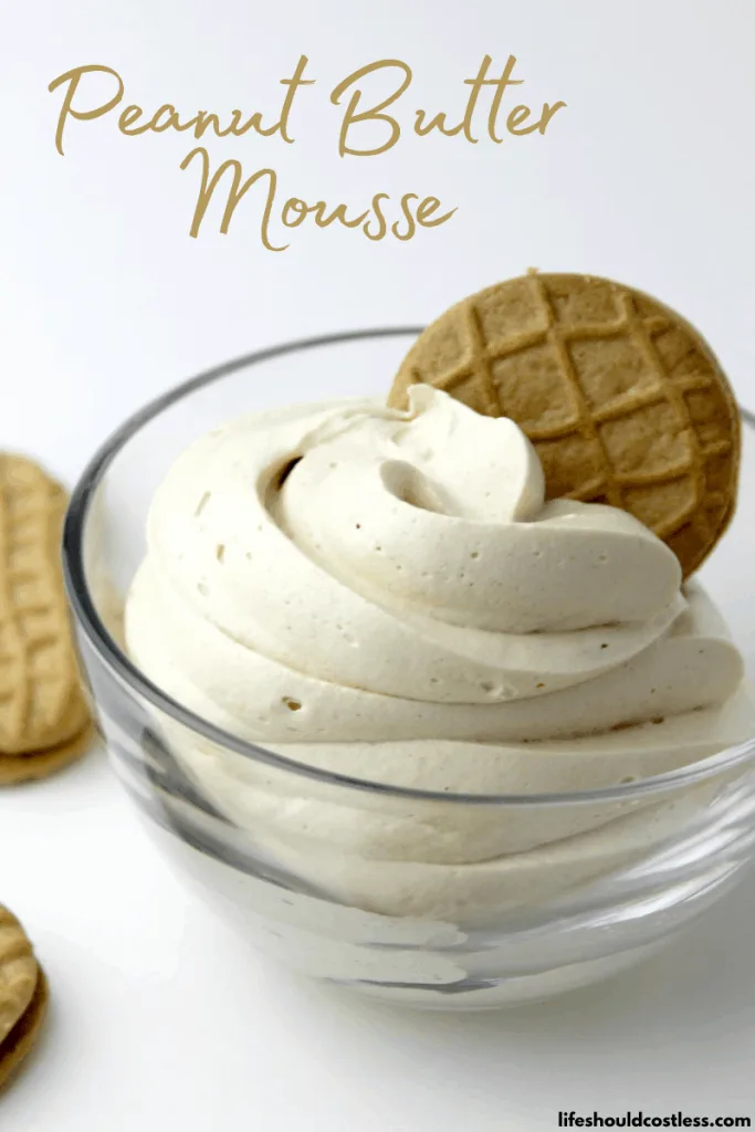Peanut Butter Mousse Made with peanut butter and cool whip.
