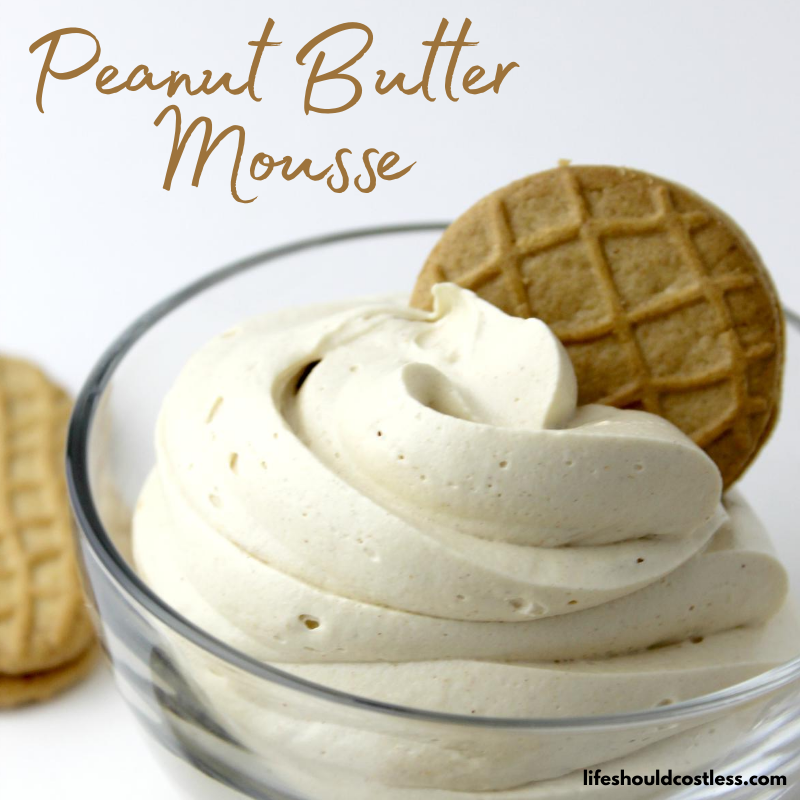 Three Ingredient Peanut Butter Mousse - Life Should Cost Less