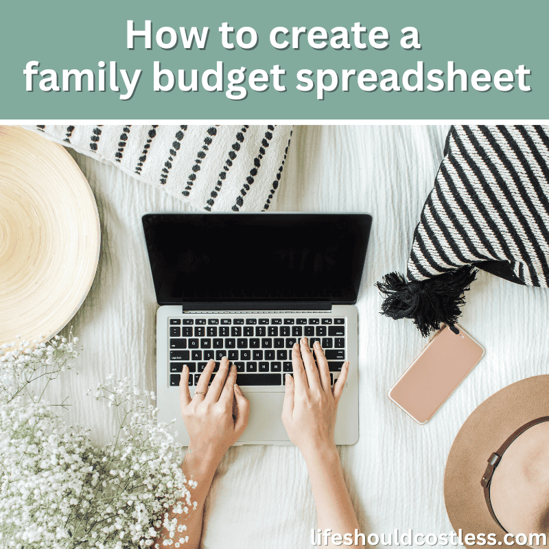 setting up a budget spreadsheet