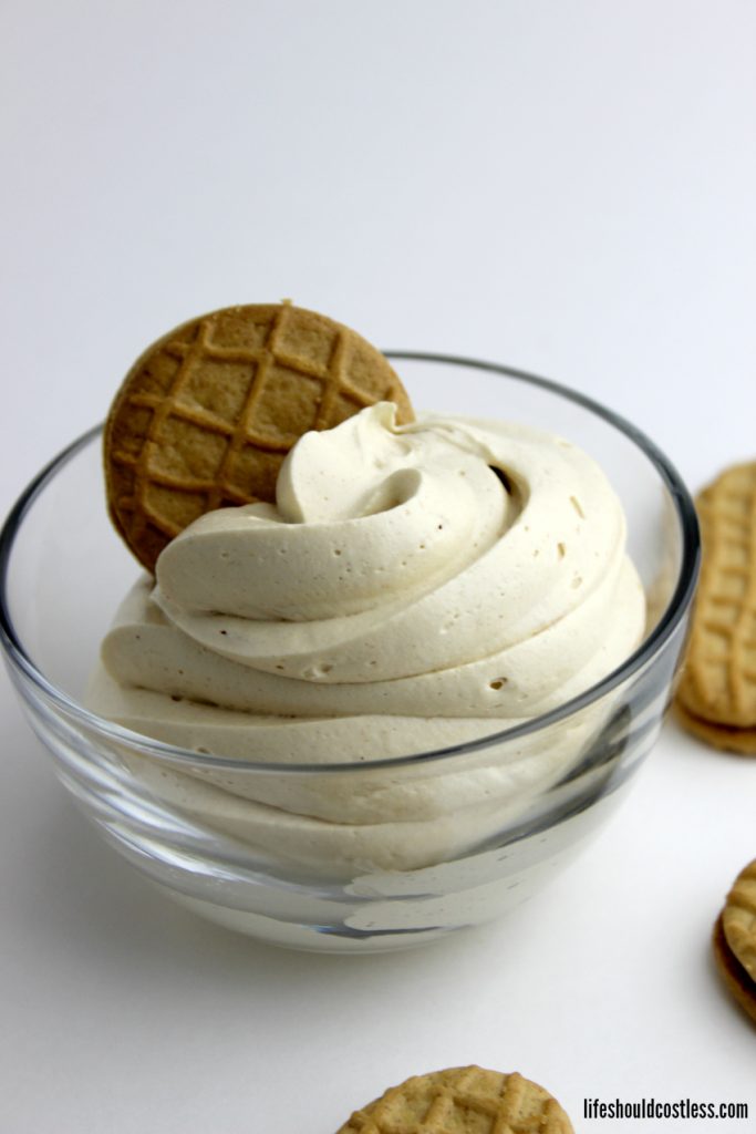Peanut butter mousse recipe made with cool whip instead of heavy cream. 3 ingredient cool whip recipe