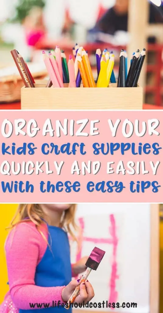 How to organize kids craft supplies.