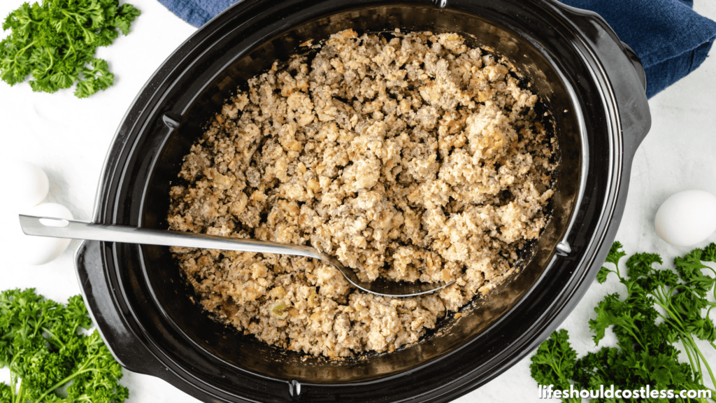 Nana Bessie's Famous Crock Pot Stuffing With Sausage