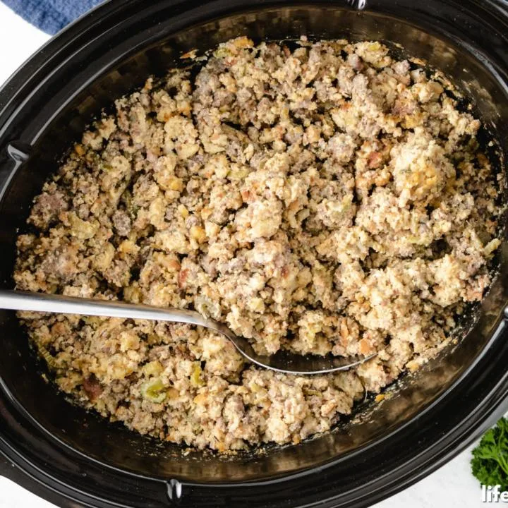 Nana Bessie's Famous CrockPot Stuffing With Sausage